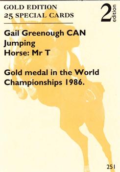 1995 Collect-A-Card Equestrian #251 Gail Greenough / Mr T Back
